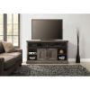 Picture of 60" Barn Door Gray Fireplace Console