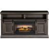 Picture of 60" Barn Door Gray Fireplace Console