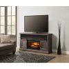 Picture of 60" Barn Door Gray Fireplace Console
