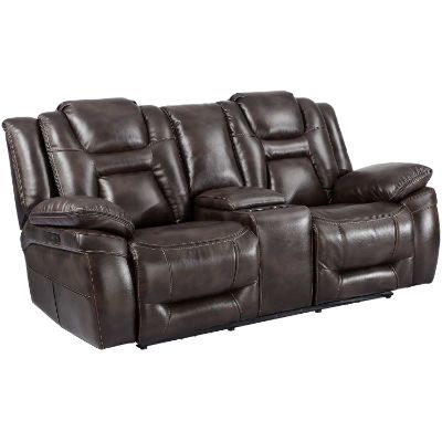 Picture of Oportuna Dual Power Recline Console Loveseat