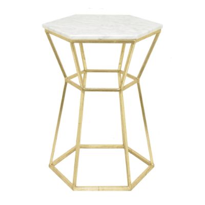 Picture of Gold and Marble Plant Stand 