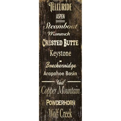 Picture of Ski Colorado Wood Wall Sign