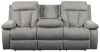 Picture of Mitchiner Grey Reclining Sofa with Drop Down Table