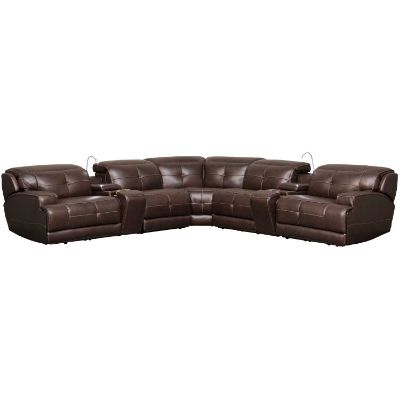 Picture of Milo Leather 7PC Dual Power Reclining Sectional