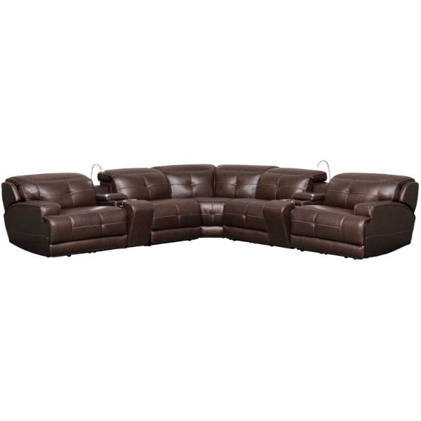 Picture of Milo Leather 7PC Dual Power Reclining Sectional