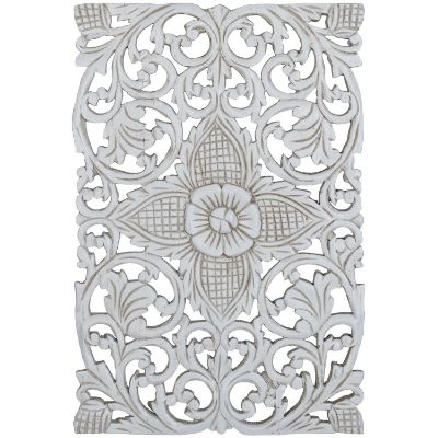 Picture of Poly Antique White Rectangle Wall Decor