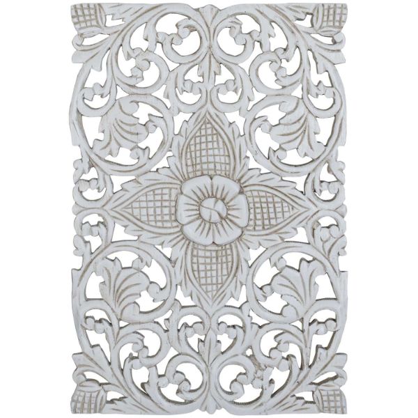 Picture of Poly Antique White Rectangle Wall Decor