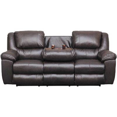 Picture of Italian Leather Triple Recline Sofa w/ Drop Table