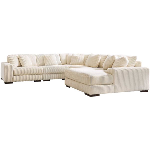 Picture of Lindyn Ivory 5PC Sectional with RAF Chaise