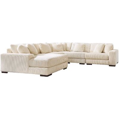 Picture of Lindyn Ivory 5PC Sectional with LAF Chaise