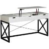 Picture of White Lift Top Desk