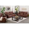 Picture of Francesca Leather Dual Power Recline Console Loves