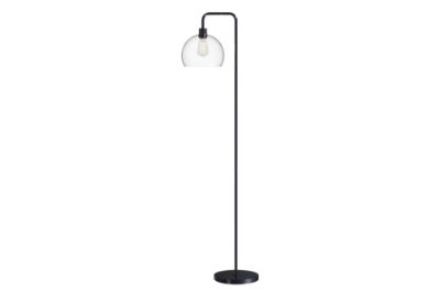 Picture of Metal Floor Lamp Bronze Finish Seeded Glass