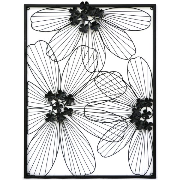 Picture of Framed Floral In Metal Black Finish