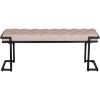 Picture of Metal Tufted Linen Bench