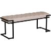 Picture of Metal Tufted Linen Bench