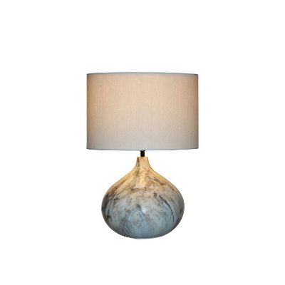 Picture of Brown Stone Textured Hourglass Table Lamp