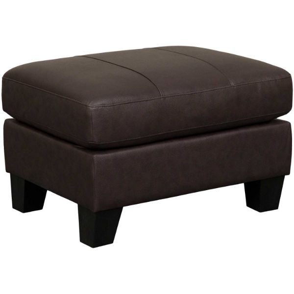 Picture of Mila Brown Leather Ottoman