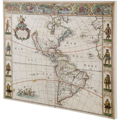 Picture of Set of 2 Map Wall Art