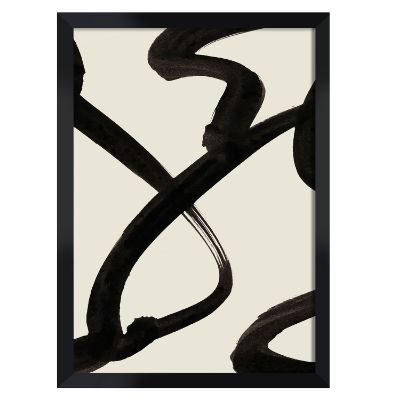 Picture of Black and White Framed Abstract