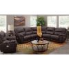 Picture of Chocolate Leather 5-Piece Power Reclining Sectiona