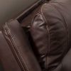 Picture of Chocolate Leather Dual Power Recline Console Loves