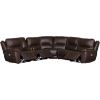 Picture of Chocolate Leather 6-Piece Power Reclining Sectional