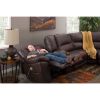 Picture of Chocolate Leather Dual Power Recline Console Loves