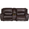 Picture of Chocolate Leather Dual Power Recline Console Loves