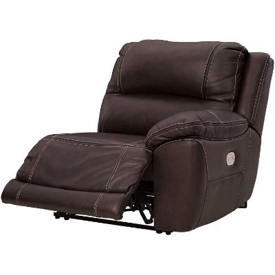 Picture of Chocolate Leather Dual Power RAF Recliner