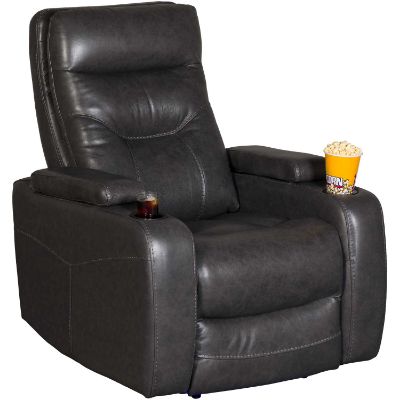 Picture of Marcus Charcoal Gray Leather Power Recliner