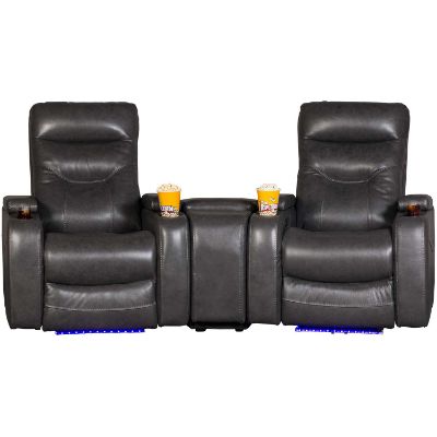 Picture of Marcus 3PC Charcoal Gray Power Theater Sectional