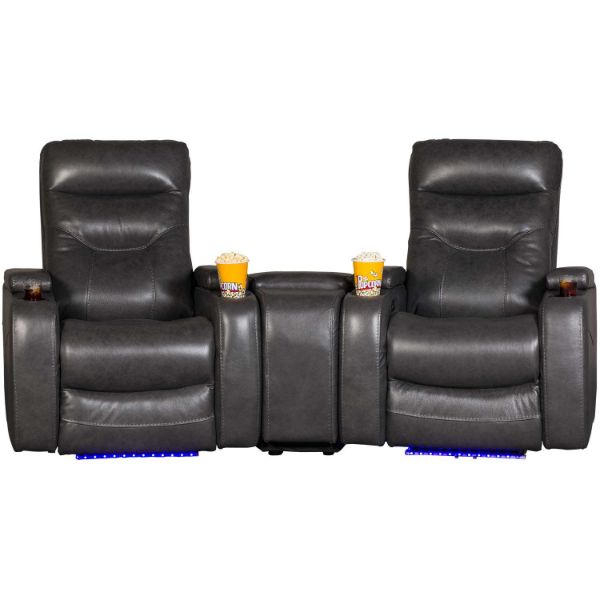 Picture of Marcus 3PC Charcoal Gray Power Theater Sectional