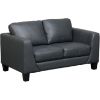 Picture of Kyra Steel Gray Leather Loveseat