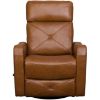 Picture of Ludlow Buckskin Brown Leather Swivel Recliner