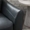 Picture of Mila Steel Gray Leather Loveseat