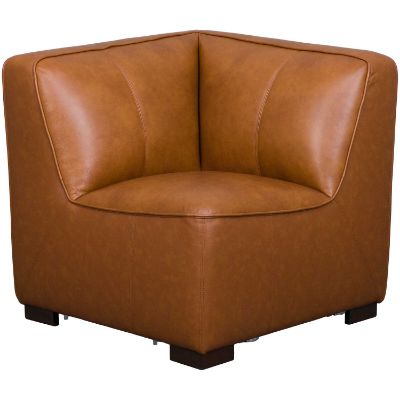 Picture of Levi Saddle Brown Leather Corner Chair