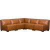 Picture of Levi Saddle Brown Leather 5 Piece Sectional