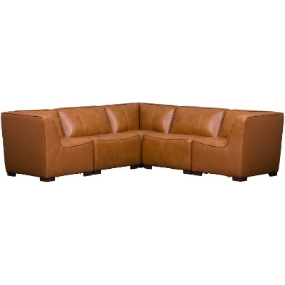 Picture of Levi Saddle Brown 5 Piece Secitonal with Corners