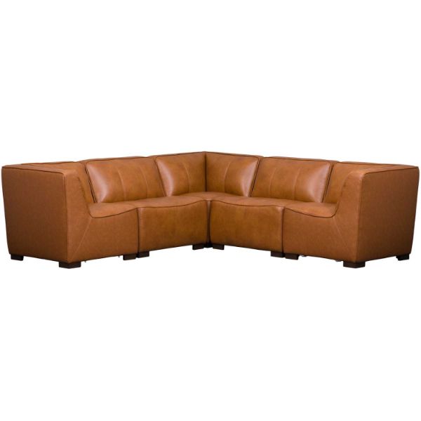 Picture of Levi Saddle Brown 5 Piece Secitonal with Corners