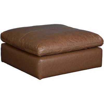 Picture of Emilia Carmel Leather Cocktail Ottoman