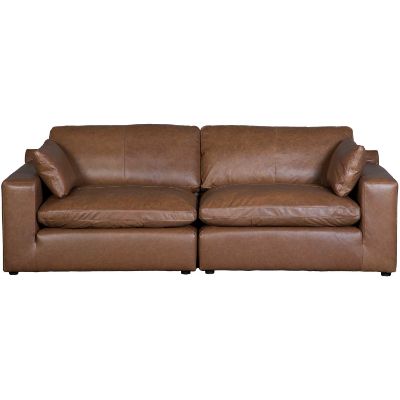 Picture of Emilia Carmel Leather 2 Piece Sectional