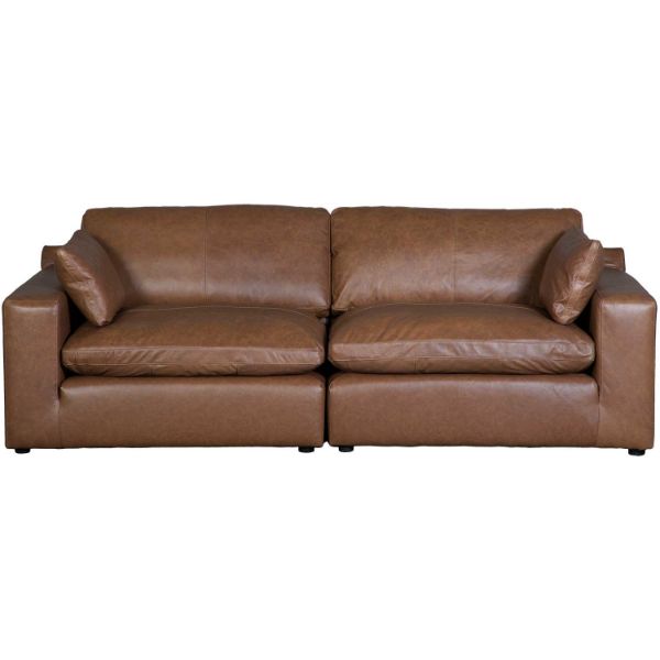 Picture of Emilia Carmel Leather 2 Piece Sectional