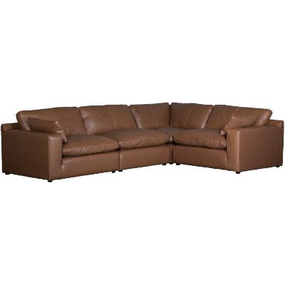 Picture of Emilia Carmel Leather 4 Piece Sectional