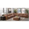 Picture of Emilia Carmel Leather 7 Piece Sectional