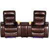 Picture of Marcus 3PC Mahogany Power Theater Sectional