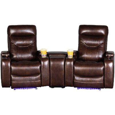 Picture of Marcus 3PC Mahogany Power Theater Sectional