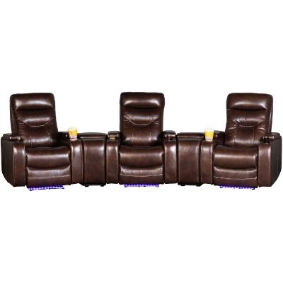 Picture of Marcus 5PC Mahogany Power Theater Sectional