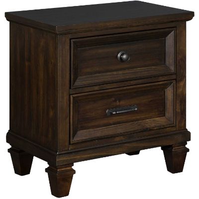 Picture of Alyssa Dark Walnut 2-Drawer Nightstand