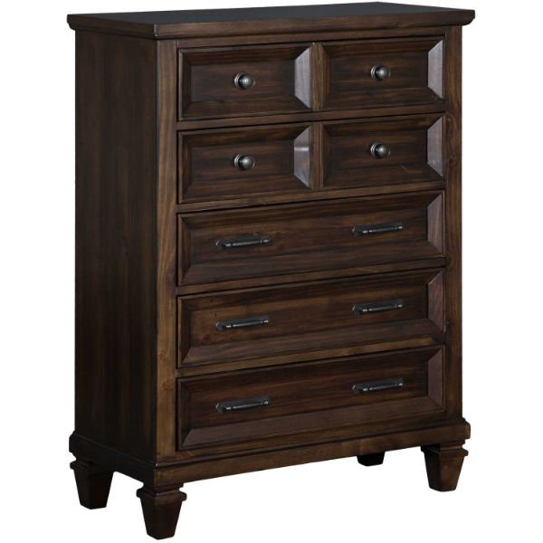 Picture of Alyssa Dark Walnut 5-Drawer Chest